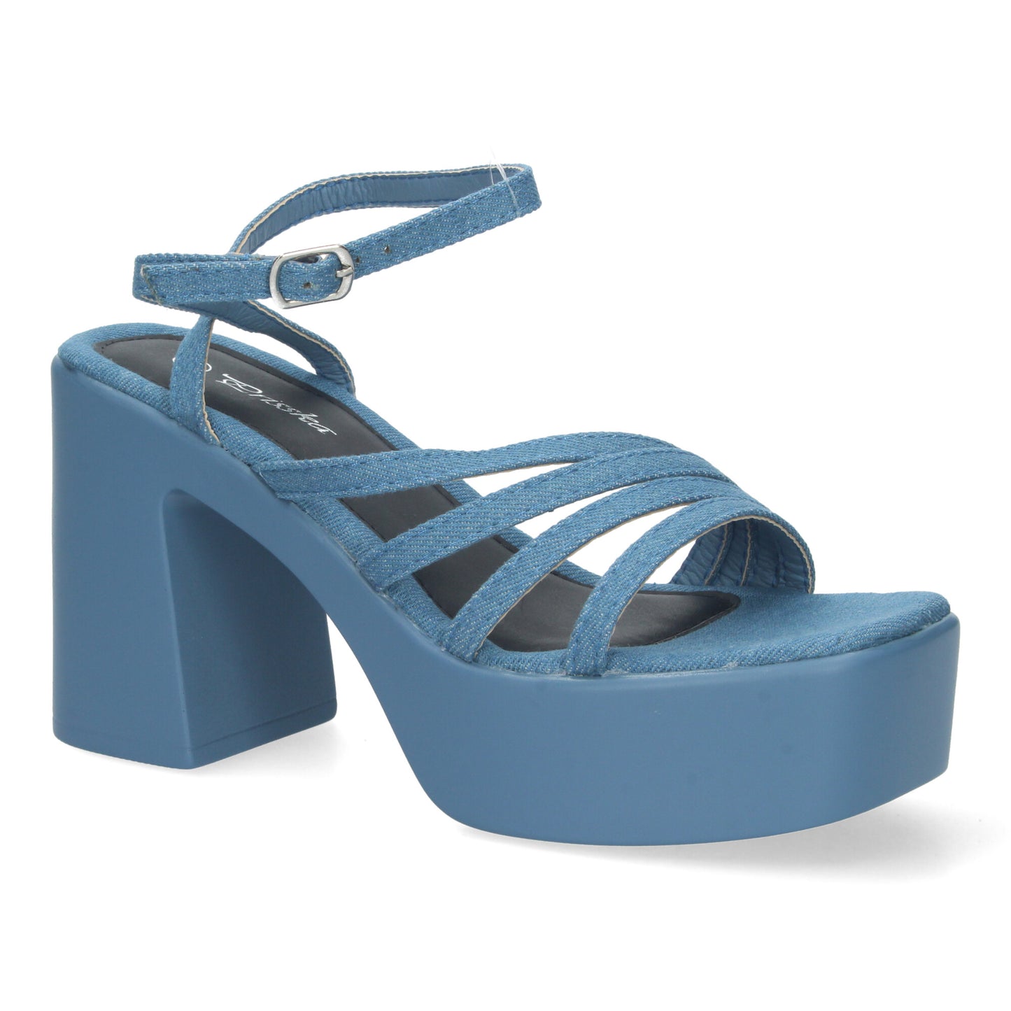 Sandalias de Plataforma tiras azul
