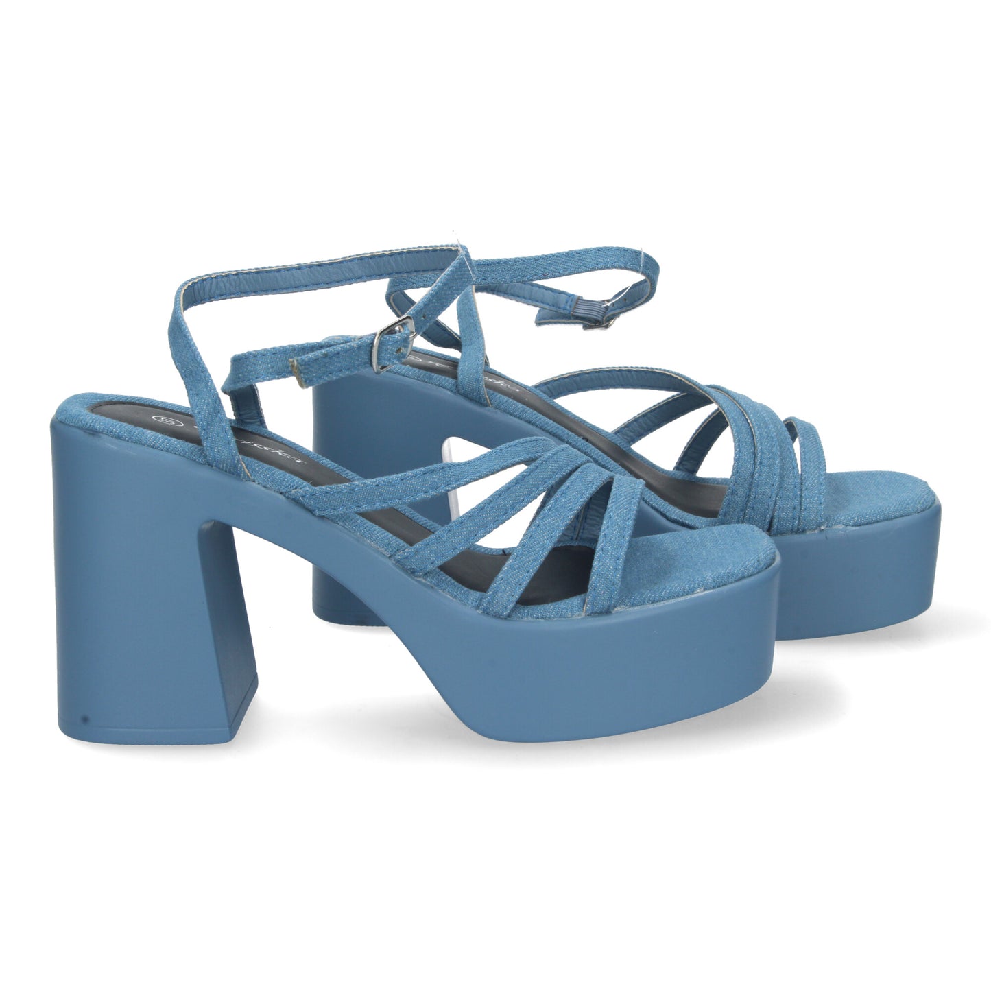 Sandalias de Plataforma tiras azul