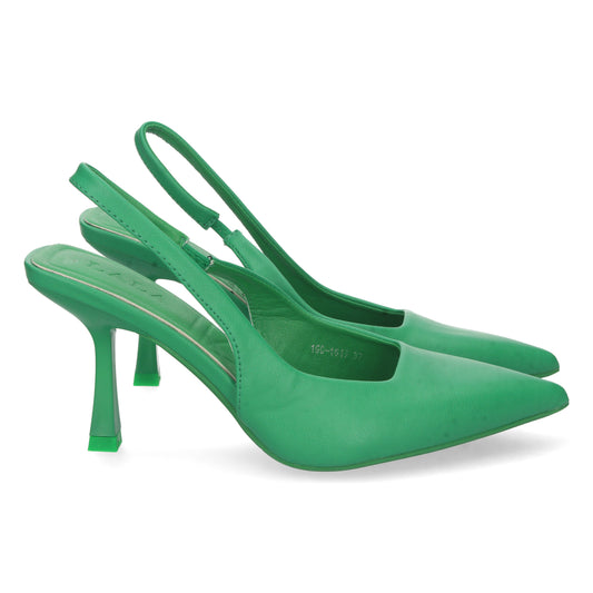 Zapato de Tacón para Mujer  Estilo de Salón  con Punta Fina  y Talón Abierto  Primavera Verano *